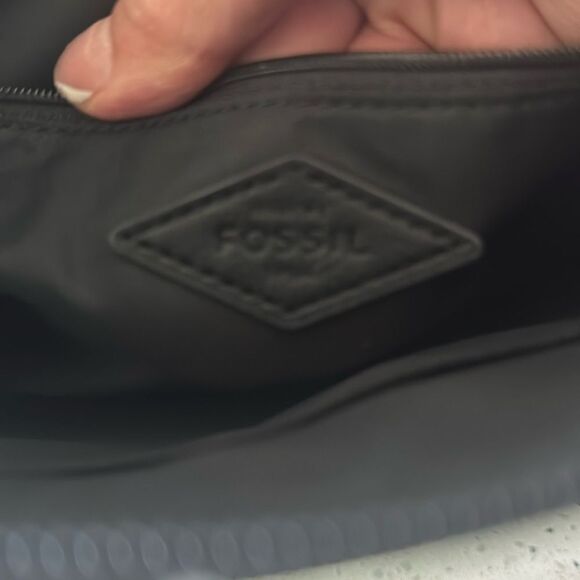 FOSSIL JENNA Crossbody Bag Black & White Polka Dot Textile Synthetic Casual Chic - Picture 9 of 12